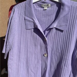 ON Women's Lilac Ribbed Blouse
